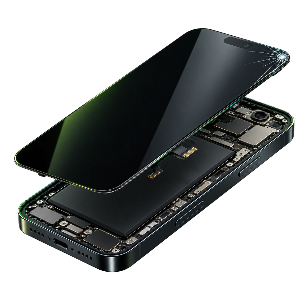 Teléfono con pantalla separada